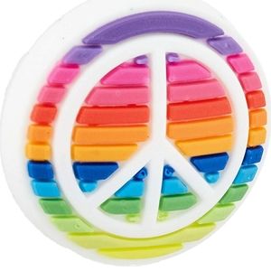 Jibbitz rainbow peace symbol